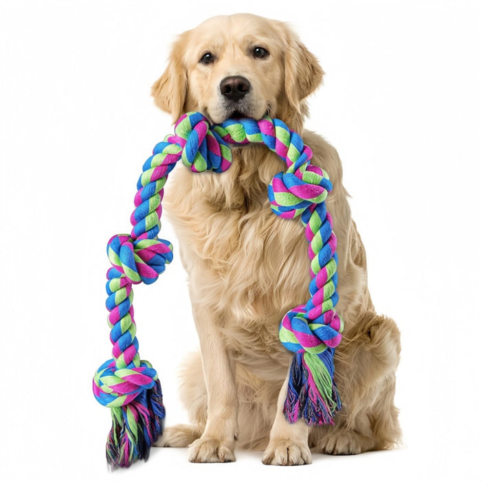 Five-Knot Cotton Rope Dog Toy